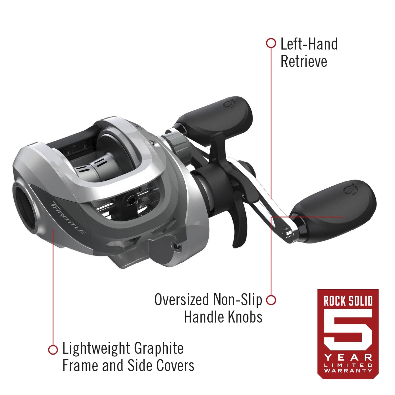 Quantum Throttle 100 Baitcasting Reel - 7.3:1 / Left-Hand Retrieve